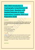 WGU D830 Introduction to Cryptography Comprehensive OA Practice Exam  Questions with Detailed Rationales & Expert Explanations Complete 2026 Exam Preparation Guide