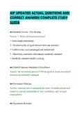 AIF UPDATED ACTUAL QUESTIONS AND CORRECT ANSWERS COMPLETE STUDY GUIDE&period;