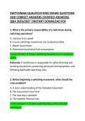 Switchman Qualifications Exams Questions and Correct Answers