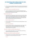 ATI Pediatrics Proctored Exam 2026&sol;2027 &vert; Verified Practice Questions&comma; Answers & Detailed Rationales &vert; Grade A Prep