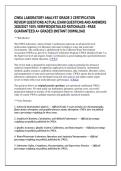 CWEA LABORATORY ANALYST GRADE 3 CERTIFICATION &NewLine;REVIEW QUESTIONS ACTUAL EXAM QUESTIONS AND ANSWERS &NewLine;2026&sol;2027 100&percnt; VERIFIED&vert;DETAILED RATIONALES &ndash;PASS &NewLine;GUARANTEED A&plus; GRADED &vert;INSTANT DOWNLOAD 