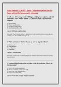 APEA Predictor 2026&sol;2027  Exam  Comprehensive FNP Practice &NewLine;Exam with verified answers with rationales  