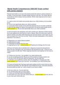  Mental Health Comprehensive 2026&sol;2027 Exam verified &NewLine;with correct answers 