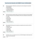 Texas Government Questions with CORRECT Answers &lpar;Verified Update&rpar;