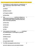 Texas Promulgated Contracts Exam 2026&sol;2027 Actual Questions with Revised Answers&comma; 100&percnt; Verified 