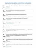 Texas Government Questions with CORRECT Answers &lpar;Verified Update&rpar;