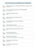 Texas Government Questions with CORRECT Answers &lpar;Verified Update&rpar;