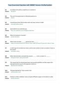 Texas Government Questions with CORRECT Answers &lpar;Verified Update&rpar;