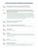 Texas Government Questions with CORRECT Answers &lpar;Verified Update&rpar;