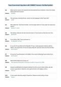Texas Government Questions with CORRECT Answers &lpar;Verified Update&rpar;