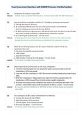 Texas Government Questions with CORRECT Answers &lpar;Verified Update&rpar;