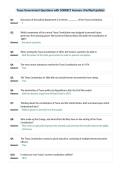 Texas Government Questions with CORRECT Answers &lpar;Verified Update&rpar;