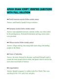 APUSH EXAM SCRIPT VERIFIED QUESTIONS WITH FULL SOLUTION&period;
