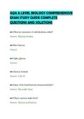 AQA A LEVEL BIOLOGY COMPREHENSIVE EXAM STUDY GUIDE COMPLETE QUESTIONS AND SOLUTIONS&period;pdf&NewLine;&NewLine;