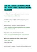 AVIT 309 CERTIFICATION EVALUATION TEST PAPER COMPLETE QUESTIONS AND SOLUTIONS&period;