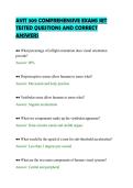 AVIT 309 COMPREHENSIVE EXAMS SET TESTED QUESTIONS AND CORRECT ANSWERS&period;