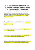 TCOLE Basic Jailer Exam Newest Exam 2026 &vert; All Questions and Correct Answers &vert; Graded A&plus; &vert; Verified Answers &vert; Just Released