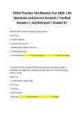 TCOLE Practice Test Newest Test 2026 &vert; All Questions and Correct Answers &vert; Verified Answers &vert; Just Released &vert; Graded A&plus;