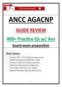 2026 ANCC AGACNP Frances Guide Review &ndash; 400&plus; Practice Questions & Answers for Adult-Gerontology Acute Care NP Board Exam Prep PDF