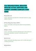 C715 ORGANIZATIONAL BEHAVIOR UPDATED ACTUAL QUESTIONS AND CORRECT ANSWERS COMPLETE STUDY GUIDE&period;pdf&NewLine;&NewLine;