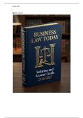 Business Law Today Solution and &NewLine;Answer Guide The Essential Exam Readiness and Study Manual&colon; Complete Test Bank Review&comma; &NewLine;Advanced Practice Questions&comma; &NewLine;Comprehensive Study Guide&comma; and Final Preparation Assessment &NewLine;