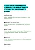 C715 ORGANIZATIONAL BEHAVIOR COMPREHENSIVE EXAMINATION TEST QUESTIONS AND SOLUTIONS FULLY VERIFIED&period;pdf&NewLine;&NewLine;
