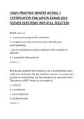 CADC PRACTICE NEWEST ACTUAL 2 CERTIFICATION EVALUATION EXAMS 2026 SOLVED QUESTIONS WITH FULL SOLUTION&period;pdf&NewLine;&NewLine;