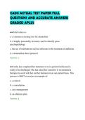 CADC ACTUAL TEST PAPER FULL QUESTIONS AND ACCURATE ANSWERS GRADED APLUS&period;pdf&NewLine;&NewLine;