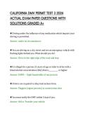 CALIFORNIA DMV PERMIT TEST 3 2026 ACTUAL EXAM PAPER QUESTIONS WITH SOLUTIONS GRADED A&period;pdf&NewLine;&NewLine;