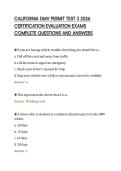 CALIFORNIA DMV PERMIT TEST 3 2026 CERTIFICATION EVALUATION EXAMS COMPLETE QUESTIONS AND ANSWERS&period;pdf&NewLine;&NewLine;