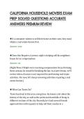 CALIFORNIA HOUSEHOLD MOVERS EXAM PREP SOLVED QUESTIONS ACCURATE ANSWERS PREMIUM REVIEW&period;pdf&NewLine;&NewLine;