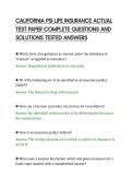 CALIFORNIA PSI LIFE INSURANCE ACTUAL TEST PAPER COMPLETE QUESTIONS AND SOLUTIONS TESTED ANSWERS&period;pdf&NewLine;&NewLine;