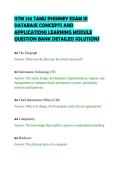 ISTM 210 TAMU PHINNEY EXAM III&NewLine;DATABASE CONCEPTS AND&NewLine;APPLICATIONS LEARNING MODULE&NewLine;QUESTION BANK DETAILED SOLUTIONS&NewLine;