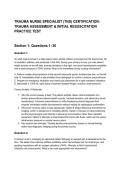 TNS Certification Practice Test 2026&sol;2027&colon; Trauma Assessment & Initial Resuscitation Test Bank