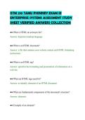 ISTM 210 TAMU PHINNEY EXAM III&NewLine;ENTERPRISE SYSTEMS ASSESSMENT STUDY&NewLine;SHEET VERIFIED ANSWERS COLLECTION&NewLine;