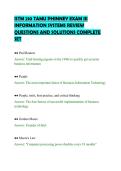 ISTM 210 TAMU PHINNEY EXAM III&NewLine;INFORMATION SYSTEMS REVIEW&NewLine;QUESTIONS AND SOLUTIONS COMPLETE&NewLine;SET&NewLine;