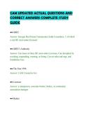 CAM UPDATED ACTUAL QUESTIONS AND CORRECT ANSWERS COMPLETE STUDY GUIDE&period;pdf&NewLine;&NewLine;