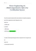 Power Engineering 4A&NewLine;2026&vert;Comprehensive Q&A For&NewLine;Certification Success