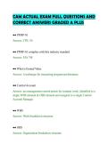 CAM ACTUAL EXAM FULL QUESTIONS AND CORRECT ANSWERS GRADED A PLUS&period;pdf&NewLine;&NewLine;