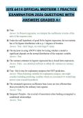 ISYE 6414 OFFICIAL MIDTERM 1 PRACTICE&NewLine;EXAMINATION 2026 QUESTIONS WITH&NewLine;ANSWERS GRADED A&plus;