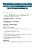 ISYE 6501 FINAL QUIZZES V1&comma; V2 AND V3&NewLine;ACTUAL EXAM PAPER 2026 QUESTIONS&NewLine;WITH ANSWERS GRADED A&plus;&NewLine;