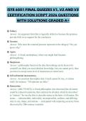 ISYE 6501 FINAL QUIZZES V1&comma; V2 AND V3&NewLine;CERTIFICATION SCRIPT 2026 QUESTIONS&NewLine;WITH SOLUTIONS GRADED A&plus;&NewLine;