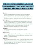 ISYE 6501 FINAL QUIZZES V1&comma; V2 AND V3&NewLine;COMPREHENSIVE STUDY GUIDE 2026 FULL&NewLine;QUESTIONS AND SOLUTIONS GRADED A&plus;&NewLine;