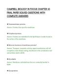 CAMPBELL BIOLOGY IN FOCUS CHAPTER 43 FINAL PAPER SOLVED QUESTIONS WITH COMPLETE ANSWERS&period;pdf&NewLine;&NewLine;