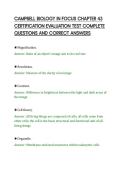 CAMPBELL BIOLOGY IN FOCUS CHAPTER 43 CERTIFICATION EVALUATION TEST COMPLETE QUESTIONS AND CORRECT ANSWERS&period;pdf&NewLine;&NewLine;