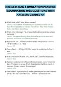 ISYE 6644 OAN 1 SIMULATION PRACTICE&NewLine;EXAMINATION 2026 QUESTIONS WITH&NewLine;ANSWERS GRADED A&plus;&NewLine;