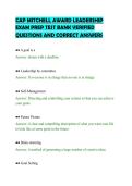 CAP MITCHELL AWARD LEADERSHIP EXAM PREP TEST BANK VERIFIED QUESTIONS AND CORRECT ANSWERS&period;pdf&NewLine;&NewLine;