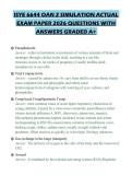 ISYE 6644 OAN 2 SIMULATION ACTUAL&NewLine;EXAM PAPER 2026 QUESTIONS WITH&NewLine;ANSWERS GRADED A&plus;&NewLine;