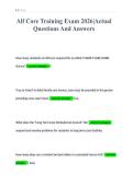 Alf Core Training Exam 2026&vert;Actual&NewLine;Questions And Answers&NewLine;