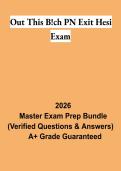 Out This B&excl;ch PN Exit HESI Exam 2026 &vert; PN Exit HESI Study Guide&comma; Practice Questions & Exam Review PDF
